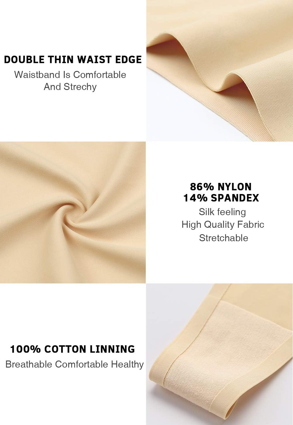 Womens Underwear Thongs Low Rise Seamless Thong Stretch Invisible Bikini Thongs Panties Multipack